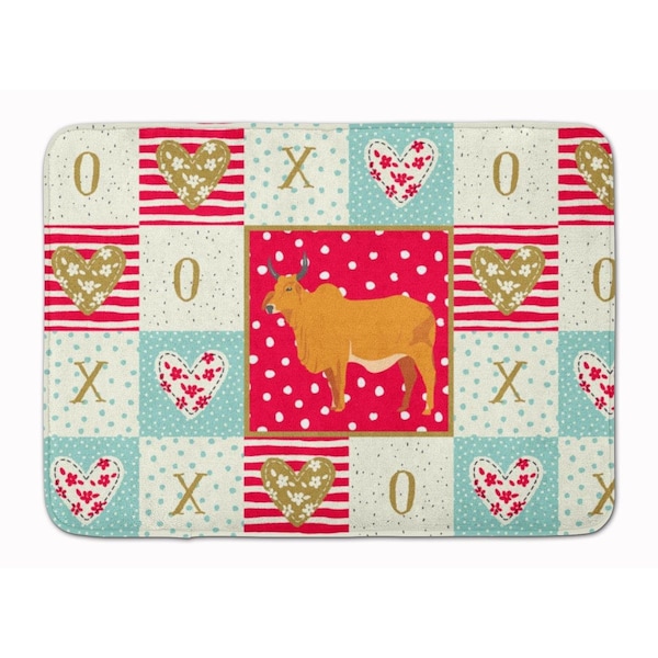 Carolines Treasures 19 x 27 in. Zebu Indicine Cow Love Machine Washable Memory Foam Mat CK5252RUG - main